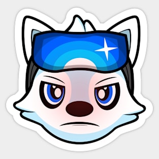 Angry Skier Alaskan Malamute Brook Sticker